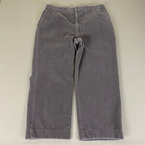 Haggar Corduroy Pants Men's 38x26 Gray Natural‎ Blend Cotton Vintage Made USA